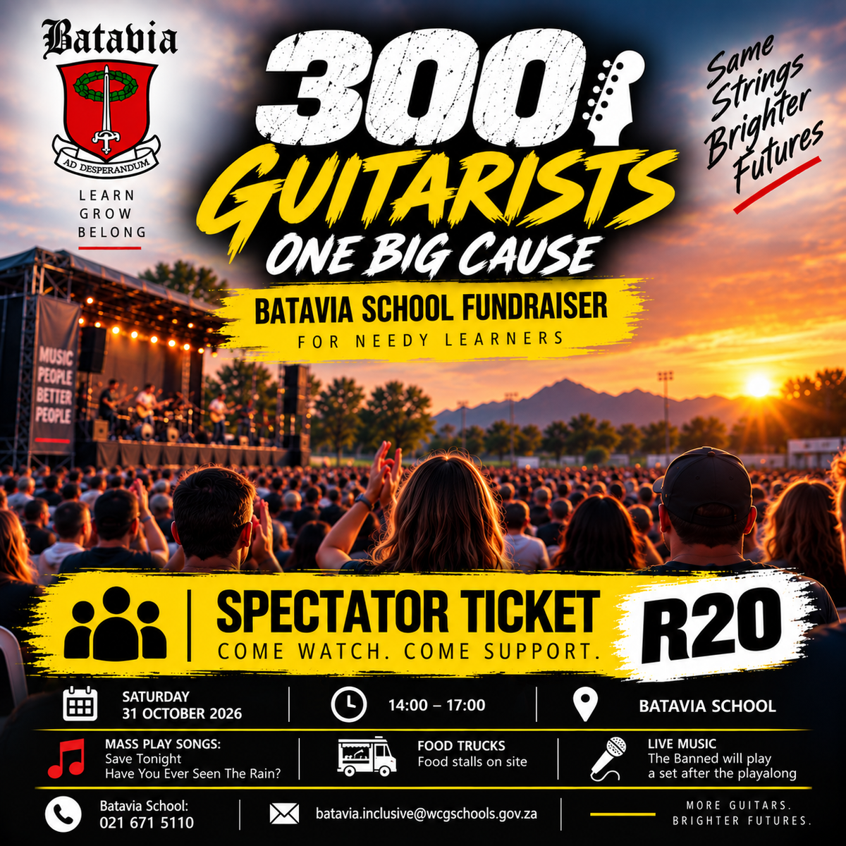 Batavia School 300 Guitarists Fundraiser - Spectator Ticket
