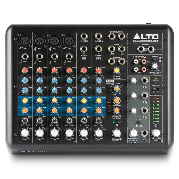 Alto Professional TrueMix 800FX 8-channel Analog Mixer with Multi-FX