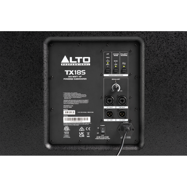 Alto Professional TX18S 900-watt 18-inch Active Subwoofer