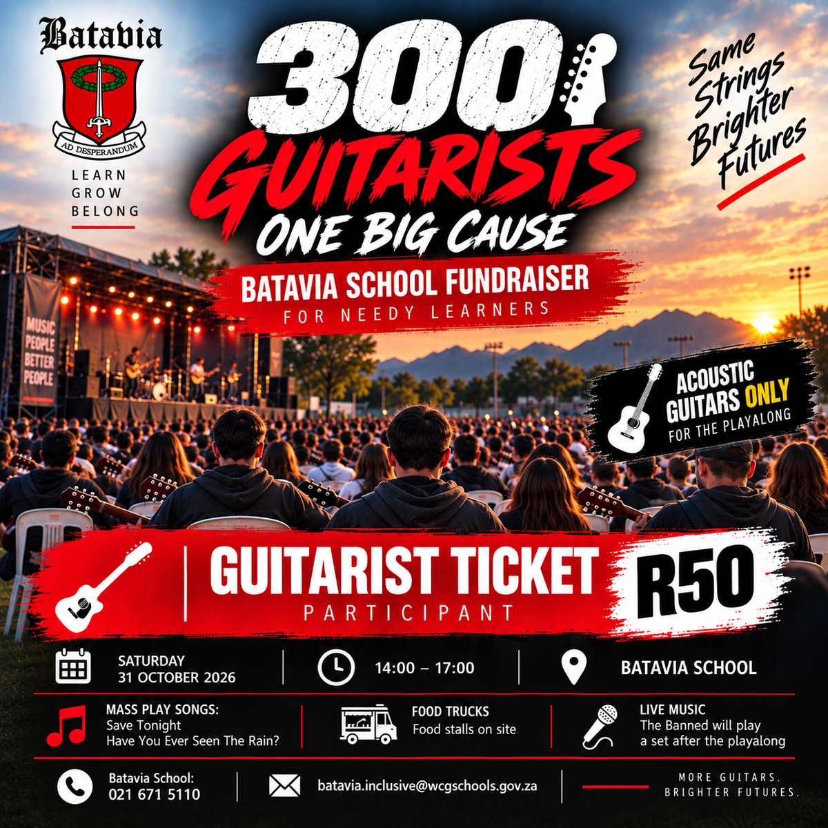 Batavia School 300 Guitarists Fundraiser - Guitarist/Participant Ticket