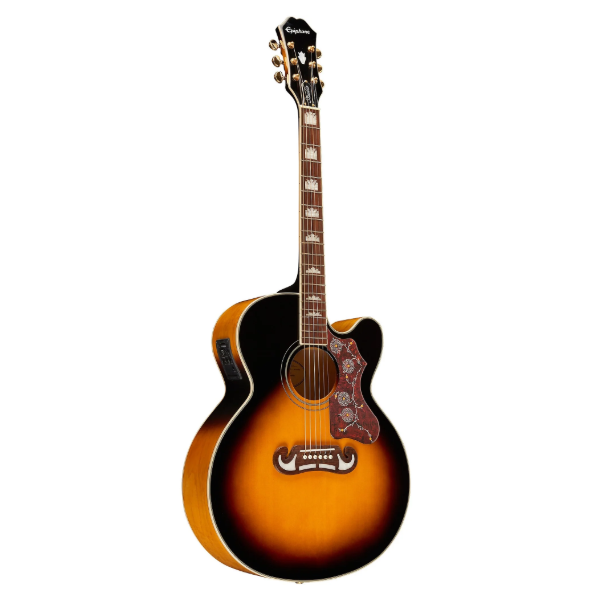 Epiphone J-200EC Studio Acoustic-Electric Guitar – Vintage Sunburst