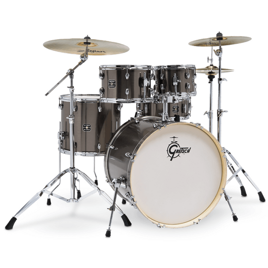Gretsch Energy 5-Piece Drum Kit Inc. Hardware (No Cymbals) - Grey Steel