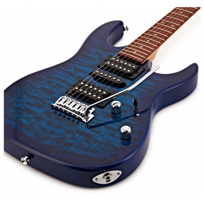 Ibanez Gio GRX70QA Electric Guitar - Transparent Blue Burst