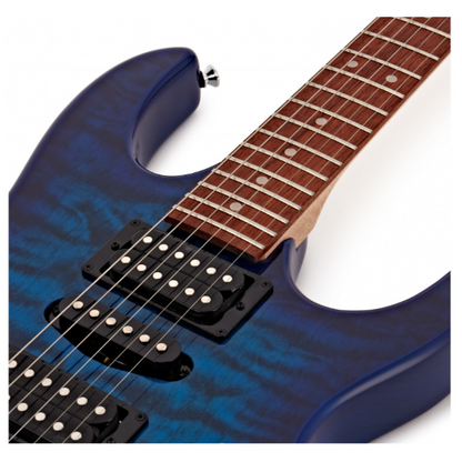 Ibanez Gio GRX70QA Electric Guitar - Transparent Blue Burst