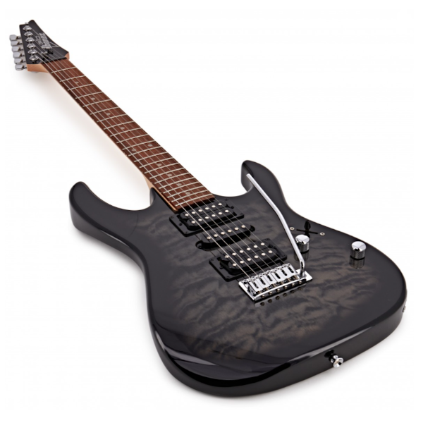 Ibanez Gio GRX70QA Electric Guitar - Transparent Black Burst