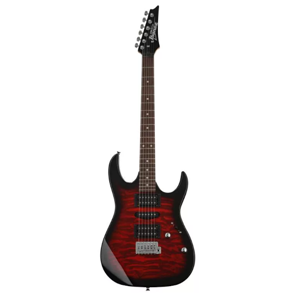 Ibanez Gio GRX70QA Electric Guitar - Transparent Red Burst