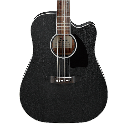 Ibanez PF16MWCE Dreadnought Acoustic-Electric Guitar – Weathered Black Open Pore