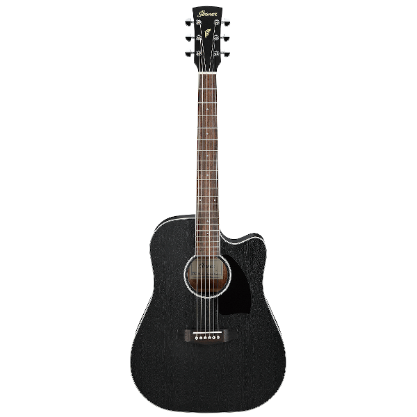 Ibanez PF16MWCE Dreadnought Acoustic-Electric Guitar – Weathered Black Open Pore