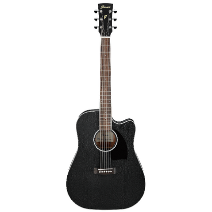 Ibanez PF16MWCE Dreadnought Acoustic-Electric Guitar – Weathered Black Open Pore