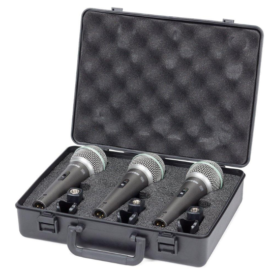 Samson Q6 Professional Dynamic Vocal  Microphone 3 Pack