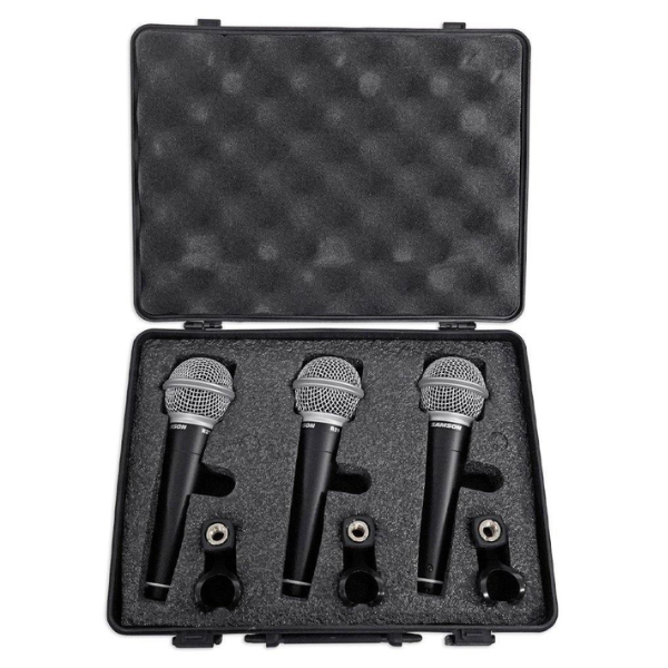 Samson R21S Dynamic Vocal Microphone 3 Pack with on off switch