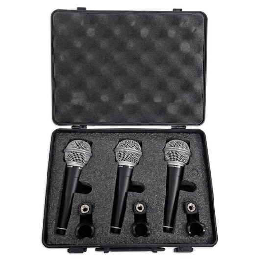 Samson R21S Dynamic Vocal Microphone 3 Pack with on off switch