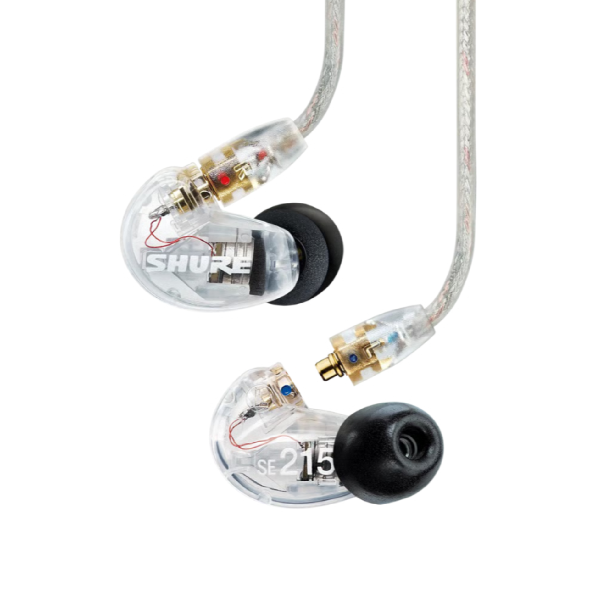 Shure SE215 Single Driver In Ear Monitors - Clear