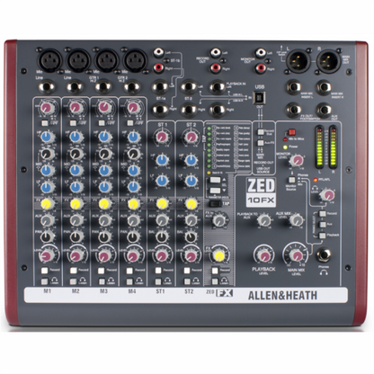 Allen & Heath ZED-10FX Mixer with USB and Effects